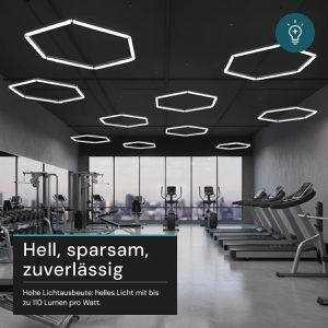Produktbild für Deckenleuchte Luxula LX300330 Hexagon, weiß, LED