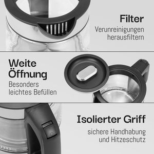 Produktbild für Wasserkocher LEBENLANG LBL2320, transparent