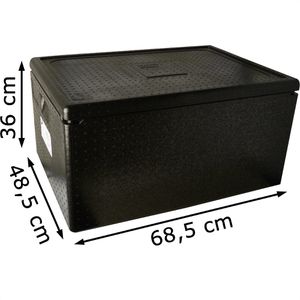Produktbild für Thermobox Papstar schwarz, 79 Liter