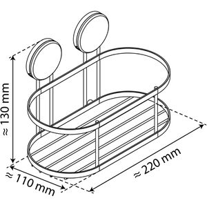 Produktbild für Duschablage EISL Dusch-Wandablage, verchromt