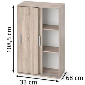 Produktbild für Kleiderschrank Vicco Falk, sonoma eiche