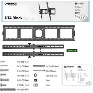 Produktbild für TV-Wandhalterung Onkron UT4-B, bis 75 kg
