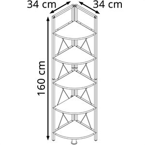 Produktbild für Bücherregal VCM Insasi 5, 919832, schwarz / weiß