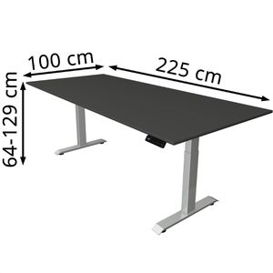Produktbild für Schreibtisch Kerkmann Move 4, anthrazit / silber