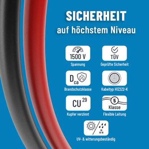 Produktbild für Solarkabel Absina 910003, H1Z2Z2-K, bis 1000 V, 10 m