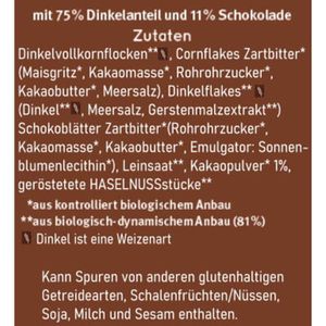 Produktbild für Müsli Bauckhof Dinkelmüzli Schokozart demeter, BIO