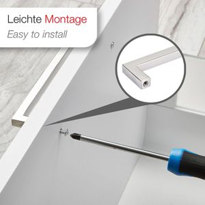 Produktbild für Möbelgriffe SO-TECH E8, silber, aus Edelstahl