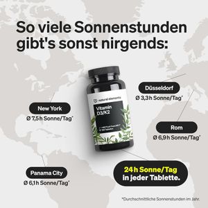 Produktbild für Vitamin-D natural-elements 180 Tabletten