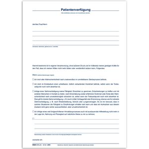 Produktbild für Patientenverfügung RNK 2895