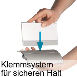 Produktbild für Tischnamensschilder Durable Presenter De Luxe, glasklar, A5