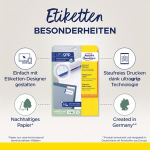 Produktbild für Universaletiketten Zweckform 4785, selbstklebend, weiß