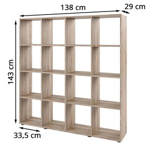 Produktbild für Bücherregal Vicco Karree, sonoma eiche