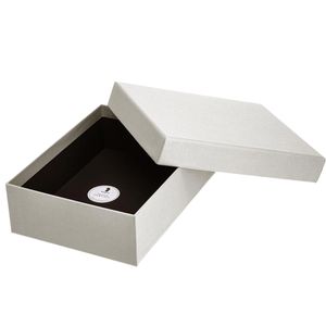 Produktbild für Geschenkbox Rössler-Papier Boxline Metallic Milk, weiß
