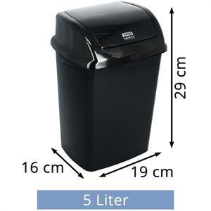 Produktbild für Mülleimer TipTop-Office schwarz