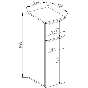 Produktbild für Badschrank Vicco Otis, weiß hochglanz