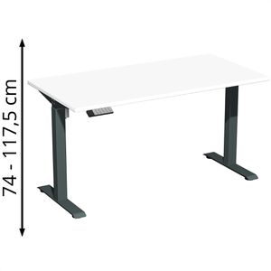 Schreibtisch Geramöbel Elevate Home, weiß / anthrazit