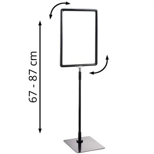 Produktbild für Infoständer Böttcher-AG aus Aluminium, schwarz, A4
