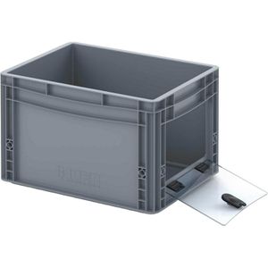 Eurobox AUER EG SKS 43/27 HG, grau, mit Acrylglas-Sichtklappe
