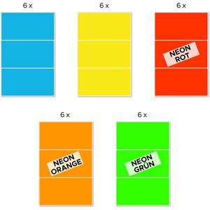 Produktbild für Vielzwecketiketten Zweckform 51046, 5 Farben