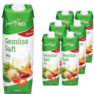 JedenTag Saft Gemüsesaft, BIO, je 1 Liter, 6 Stück