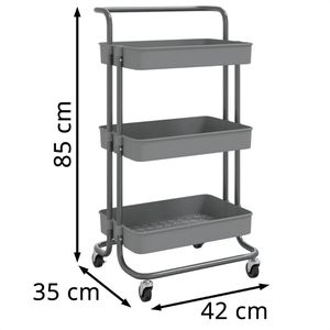 Produktbild für Küchenwagen vidaXL 336337, grau
