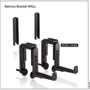 Produktbild für Blumenkastenhalterung Lechuza WALL, schwarz
