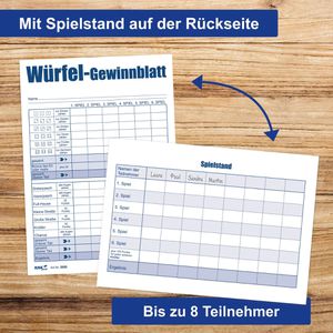 Produktbild für Spielblock RNK 5808, Würfelspiel-Block