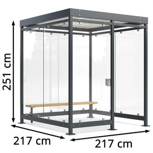 Produktbild für Personenunterstand WSM Economy Köln K2 c/b BS, anthrazit