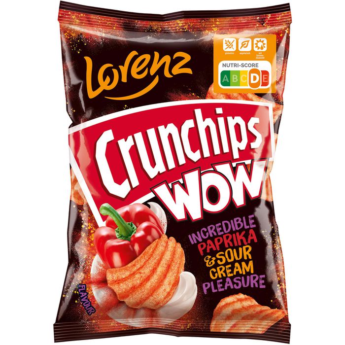 Lorenz Chips Crunchips Wow Paprika & Sour Cream, Kartoffelchips, 110g –  Böttcher AG