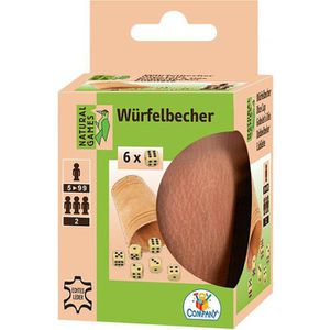Würfelbecher Natural-Games 61907122, Echt Leder