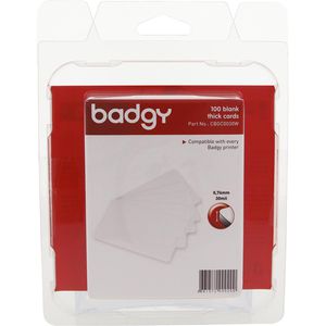 Produktbild für Plastikkarten Evolis Badgy, PVC, blanko, weiß glänzend