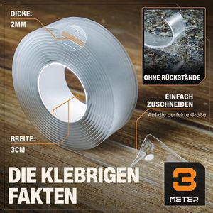 Produktbild für Doppelseitiges-Klebeband BAURIX Nano-Tape