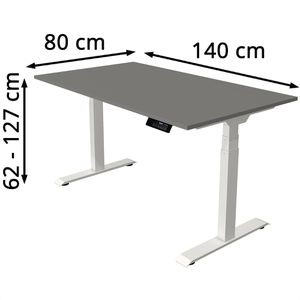 Produktbild für Schreibtisch Kerkmann Move 1 stable, graphit / weiß
