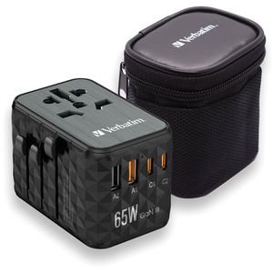 Produktbild für Reiseadapter Verbatim UTA-5 Universal, GaN, 65W