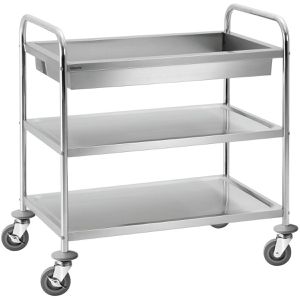 Servierwagen Bartscher TS200M1, A300056, silber, aus Edelstahl
