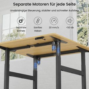 Produktbild für Schreibtisch FlexiSpot EH1B, Doppelarbeitsplatz, ahorn/schwarz