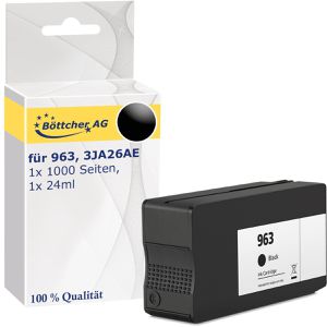 Produktbild für Tinte Böttcher-AG Premium für HP 963, 3JA26AE, schwarz