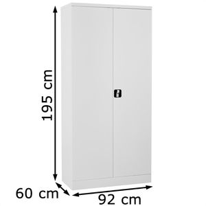 Produktbild für Werkzeugschrank G-Office FLC.196/NV, aus Metall, weiß