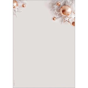 Weihnachtsbriefpapier Sigel DP429, Christmas in rose gold
