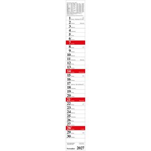 Produktbild für Streifenkalender Korsch 257627, Praktika Rot XXL