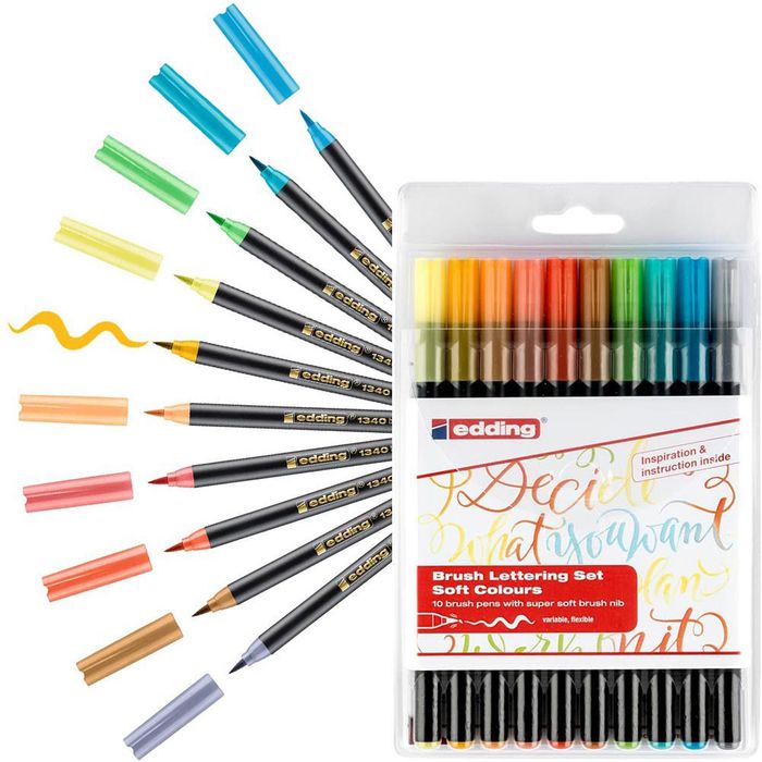 Edding 1340 Brush Lettering Edding Brush Pen Set Edding 1340 Brush