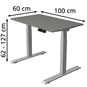 Produktbild für Schreibtisch Kerkmann Move 1 stable, graphit / silber