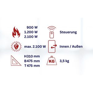 Produktbild für Heizstrahler Aktobis WDH-210S, outdoor
