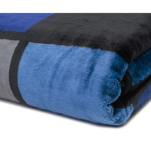 Produktbild für Kuscheldecke Gözze Antigua Cashmere Feeling, blau/silber/weiß