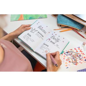 Produktbild für Notizbuch Sigel Jolie Confetti Lime, JN347, Karton Hardcover