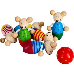 Produktbild für Wurfspiel Goki 56943, Kegelspiel Speedy aus Holz