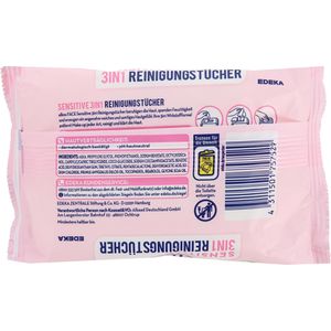 Produktbild für Abschminktücher elkos Face 3in1 Reinigungstücher Sensitiv