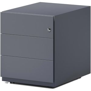 Produktbild für Rollcontainer Bisley Note, aus Metall, anthrazit