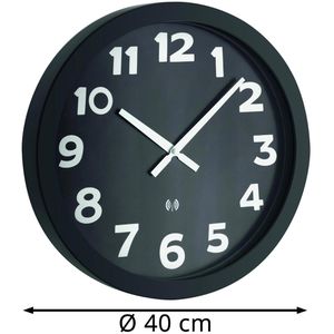 Produktbild für Wanduhr TFA 60.3506, Metall, analog, Funkuhr