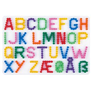 Produktbild für Steckplatte Hama-Perlen 4455 Buchstaben Zahlen Set